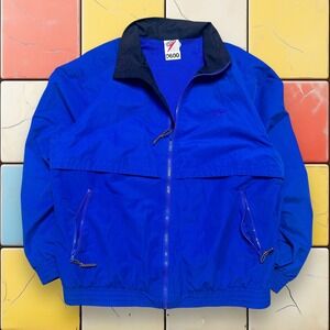 Vintage Speedo Windbreaker Jacket Full Zip 90s Men M Blue Embroidered Mesh Lined